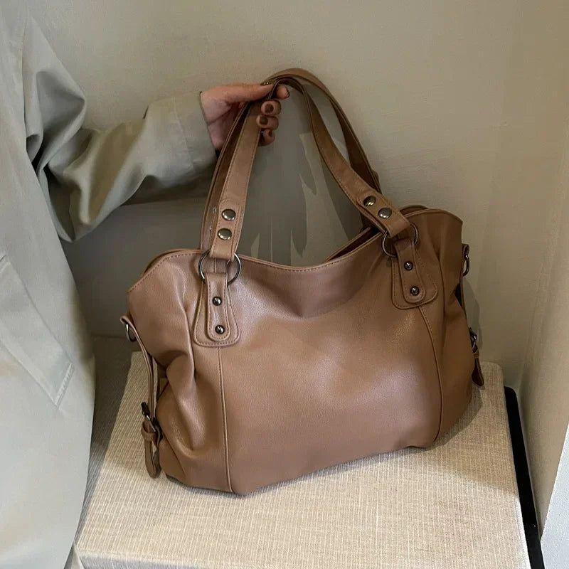 Soft Interior Compartment Shoulder Bags 2025 High Quality Contrasting Colors Bags for Women Fashion Zipper Pu Women's Handbags
