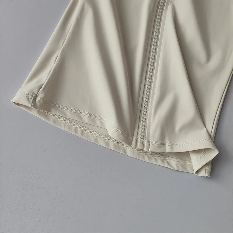 Zippered Sports Jacket for Women Yoga Suits Slim Fit Training for Jogging Long-sleeved Quick-drying Cardigan Jacket Top