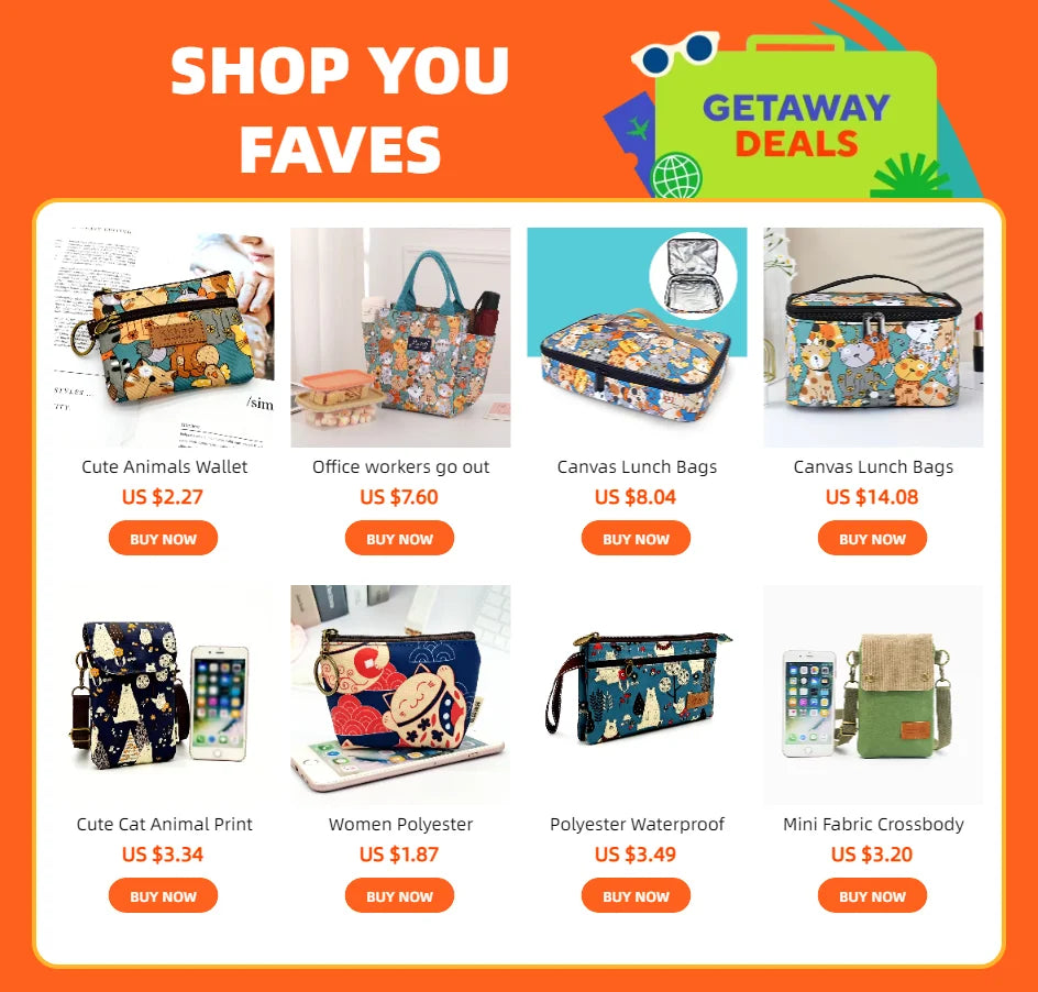 Cute Animals Wallet Zipper Purse Cartoon Small Coin Purse Lightweight Storage Bag Money Bag Key Card Holder For Student Women