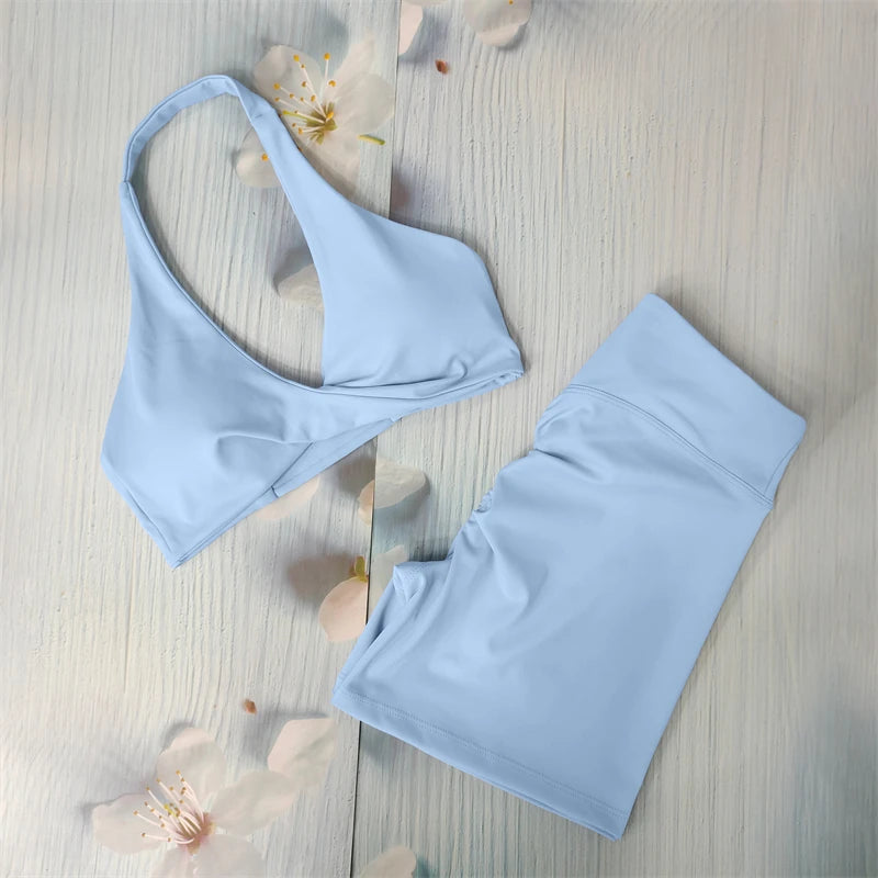 Butt Lifting Sports Set Shorts Gym Exercise Clothes Women's Yoga Suit For Fitness Short and Underwear Training Workout Tracksuit