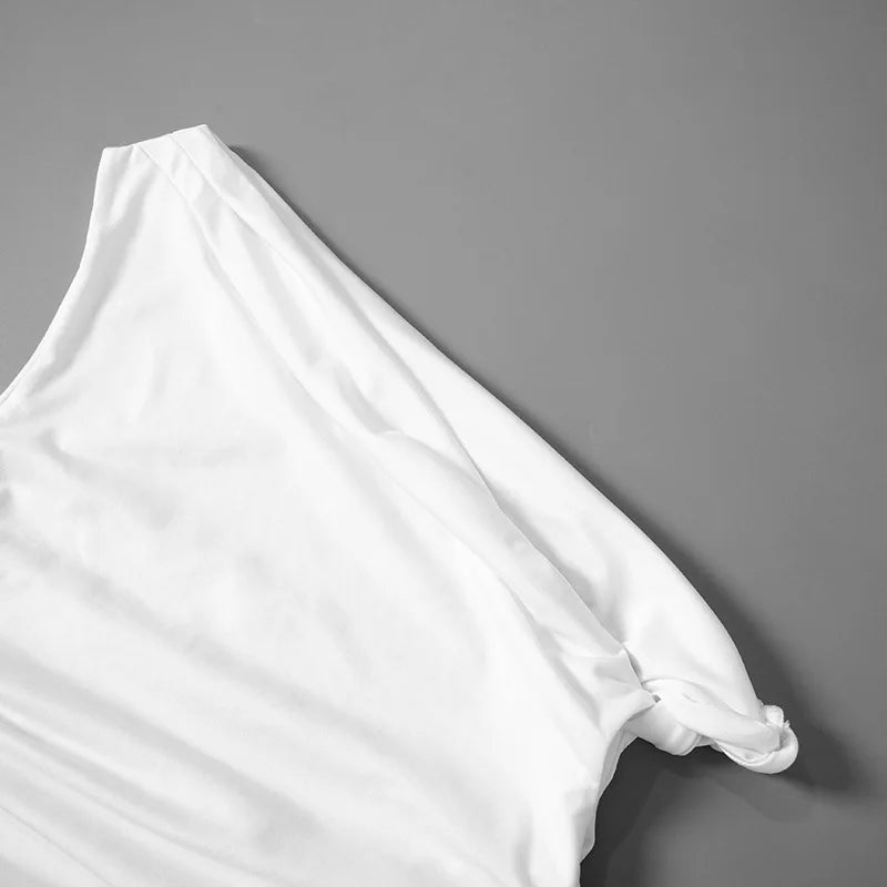 Simple Basic Casual Summer Tank Top Sleeveless Solid Color Off Shoulder Side Ruched Crop Tops Vestidos Spring Women T S