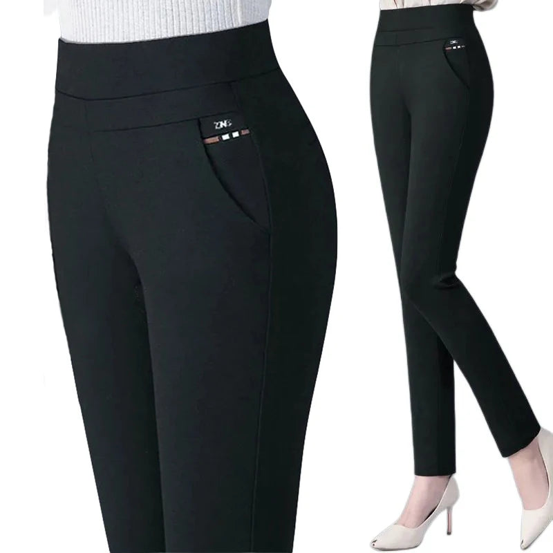 Thin & Thick Warm Winter Pencil Pants Womens Snow Plush Strench Lady OL SkinnyTrousers Femal Thichen Slim Clothing Leggings