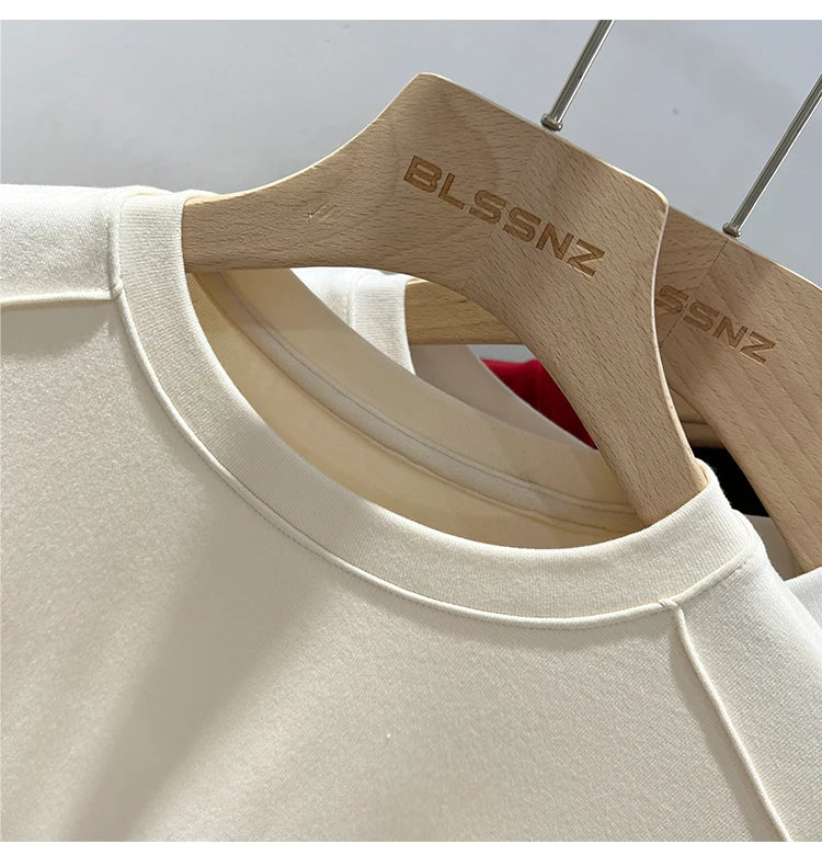 AOSSVIAO 2025 Summer white T-shirt Cotton female short-sleeved student versatile loose half-sleeve t-shirt Harajuku top trend