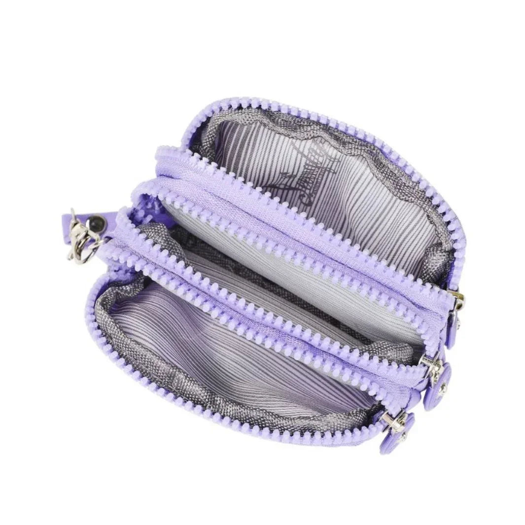 Mini Nylon Coin Purse Key Bag Women Wallets Zipper Waterproof Portable Three Layer Card Holder Female Girl Handbag Headphone Bag