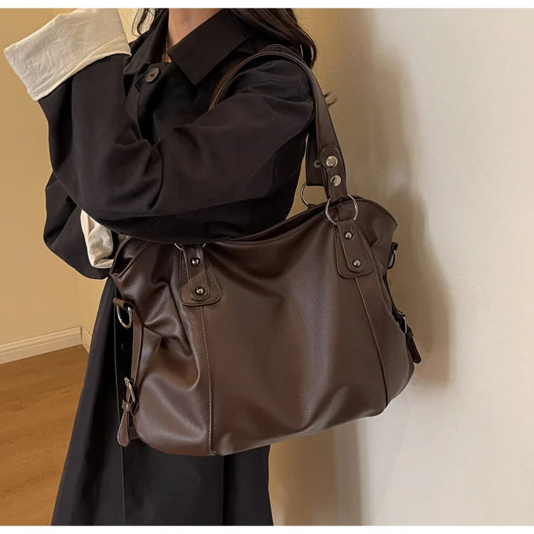 Soft Interior Compartment Shoulder Bags 2025 High Quality Contrasting Colors Bags for Women Fashion Zipper Pu Women's Handbags