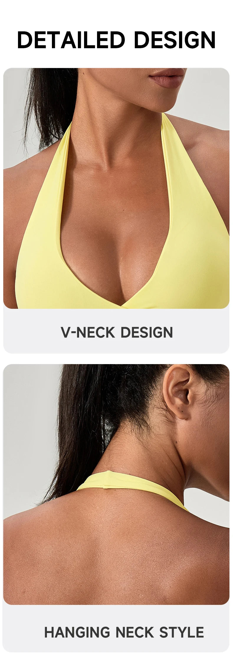 Sports Yoga Bra for Women Halter Neck with Stylish Back Design Sexy Gym Bra for Running Fitness Sports Bras
