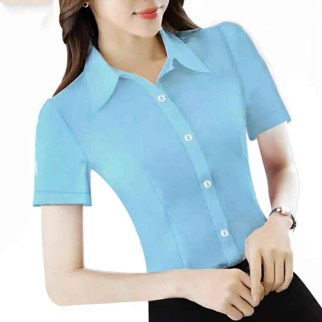 White Shirt Women Chiffon Dress Shirt Long Sleeve Blouses Slim Women Tops OL Korean Fashion Women Shirts Autumn Working Clothes
