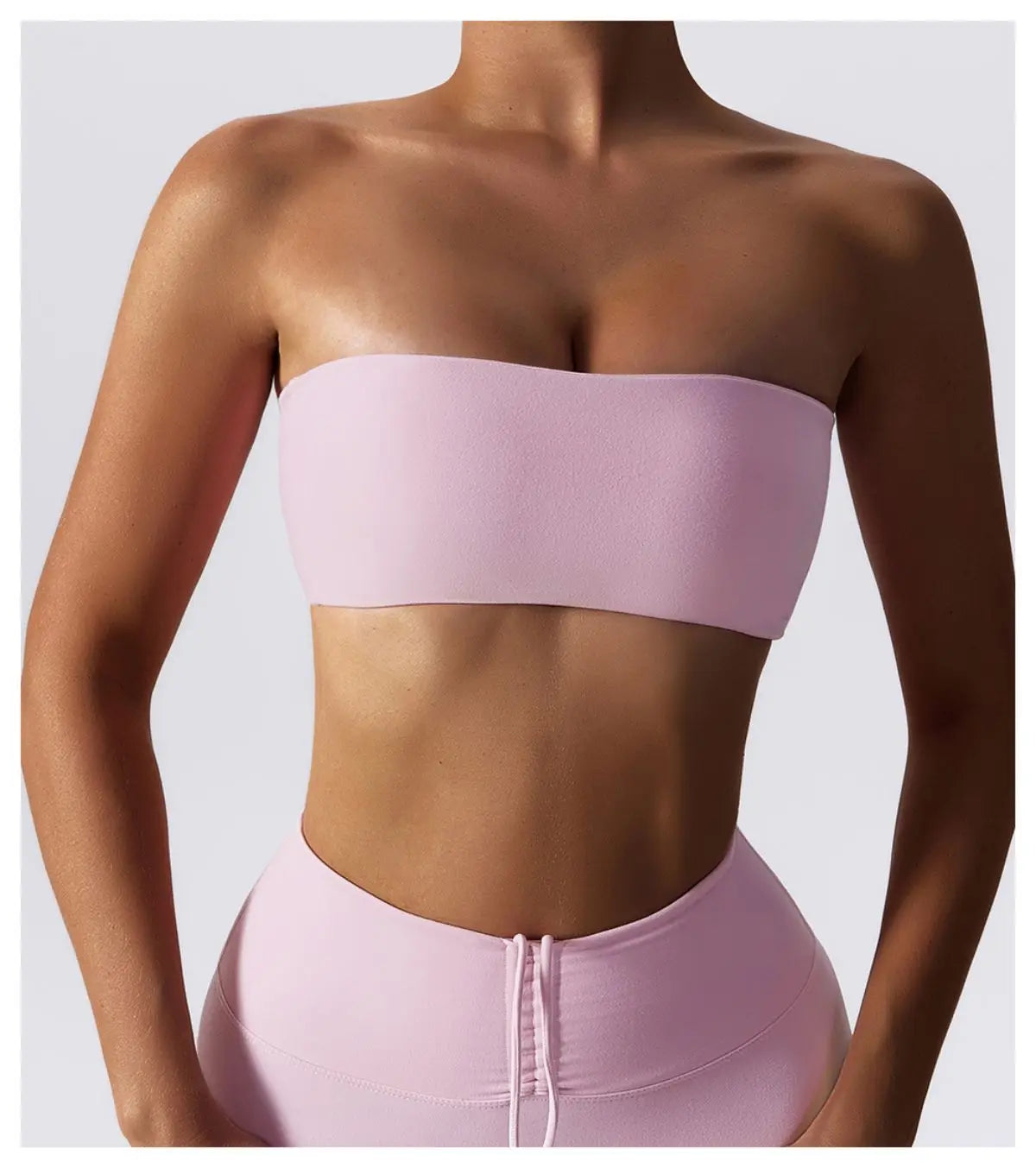 Strapless Sports Bra Gym Top Women Quick-Drying Yoga Clothes Women Tube Top Fitness Chest Wrap Underwear Workout Bra Female