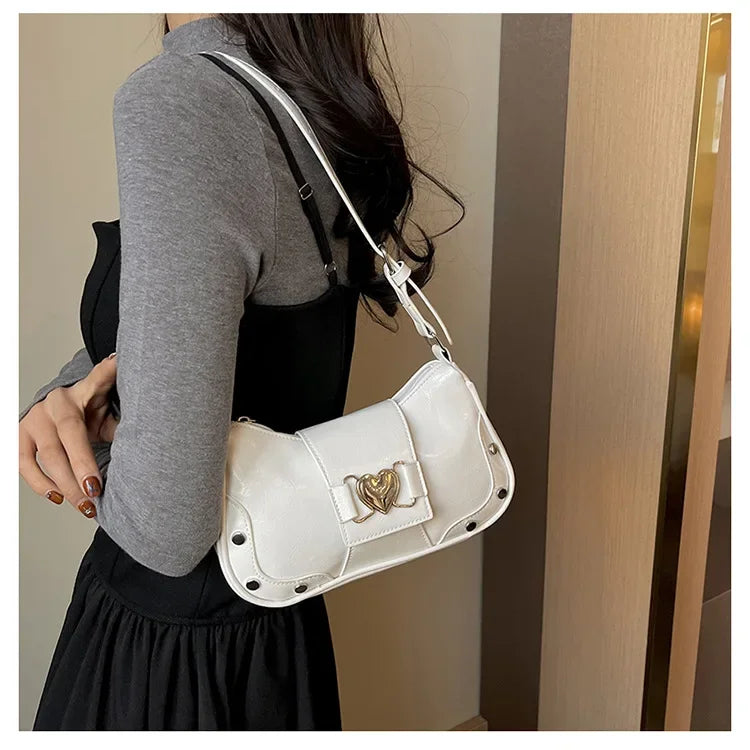 Trendy Bow Shoulder Bag Handbag Casual Underarm Bag Daily Commuting Bags PU Leather Lady Banquet Bag Business Women's Bags