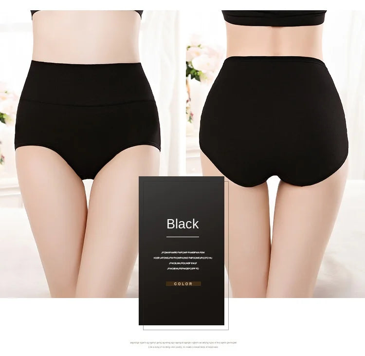4Pcs/Lot High Waist Underwear Cotton Panties Women Body Slim Abdominal Underwear Plus Size Girls Briefs Female Lingerie Shaper