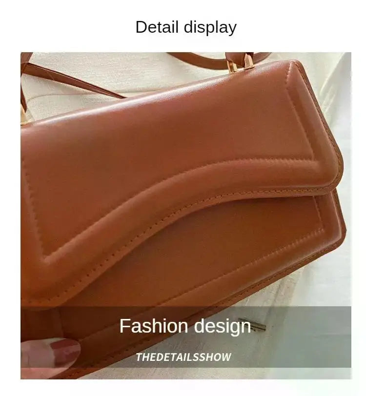 High Quality PU Leather Handbag Purse Women's Bag Solid Color Shoulder Crossbody Bags Lady Messenger Small Tote for Women Girls