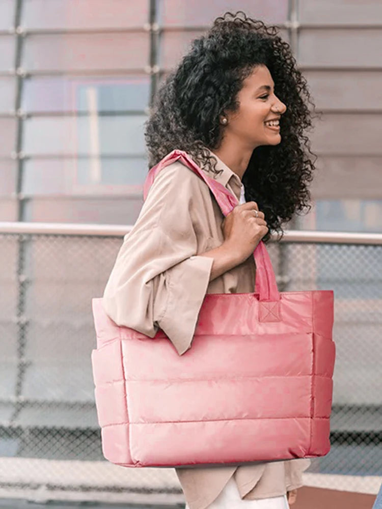 Women's Handbag, Lightweight And Fluffy Tote Bag, Suitable For Travel, Work, Beach, Gym, Large Capacity And Easy To Carry