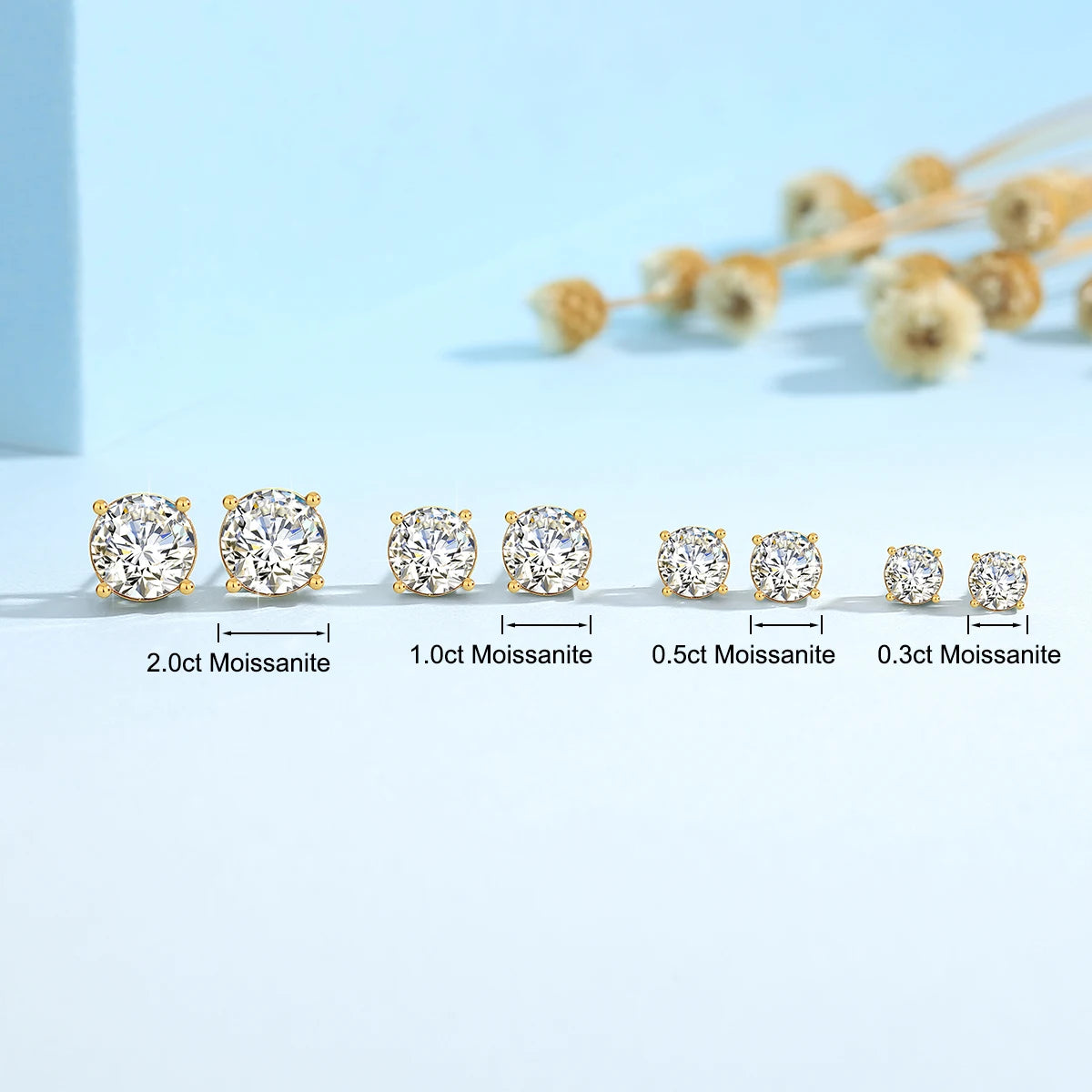 Szjinao 2025 Trending Earrings Moissanite Gold 18k Real Original With Certificate Wedding Luxury Jewelry For Women Wholesale Hot