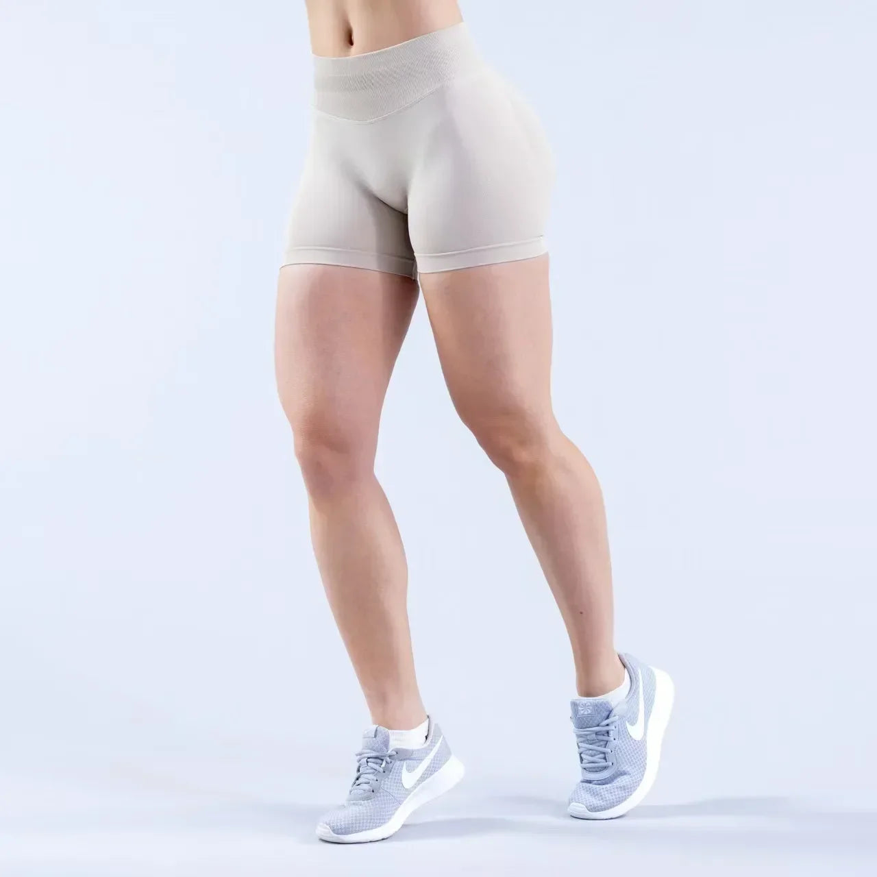 Summer High Waisted Yoga Shorts Women Fashionable and Sexy Running Fitness Pants Solid Color High Elastic Yoga Leggings