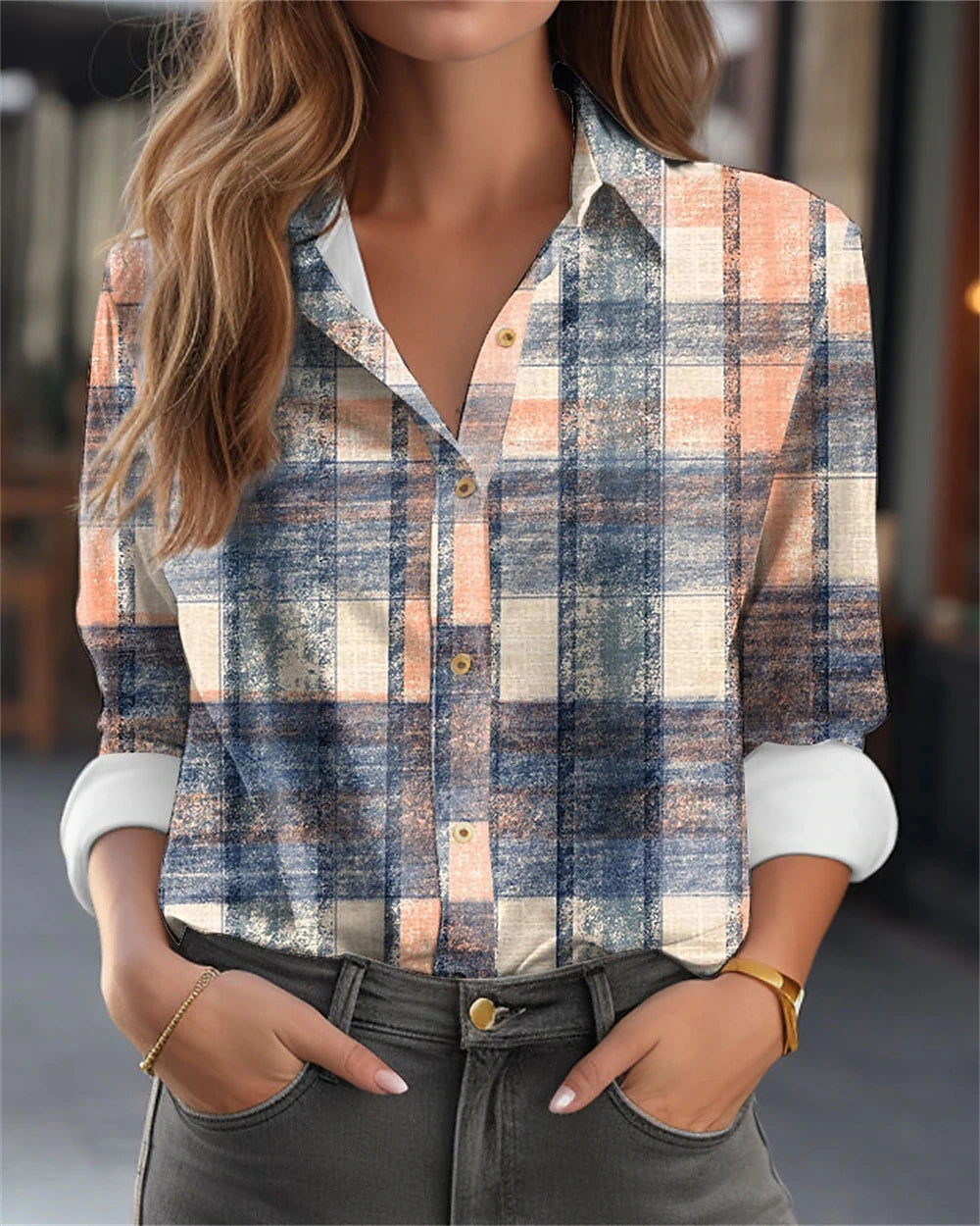 Elegant Shirt Women Fashion Temperament Blouse Long Sleeve Shirt Women New Casual Shirt