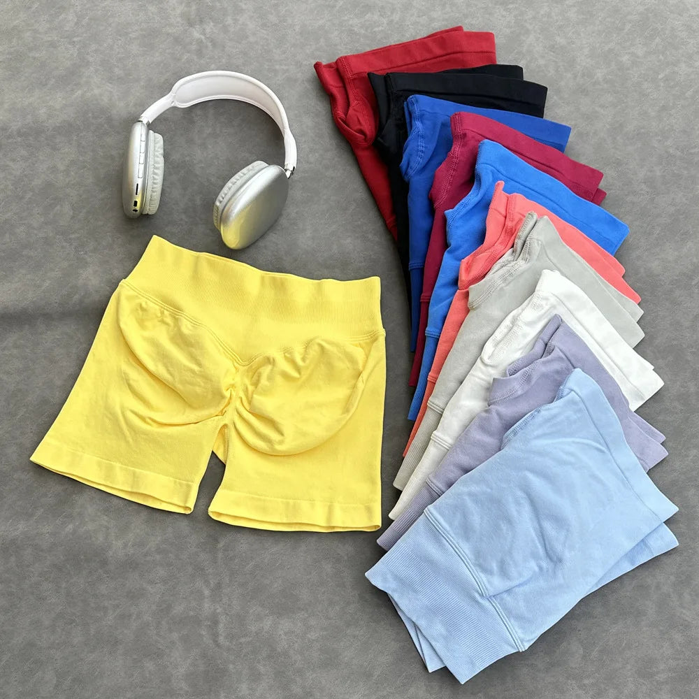 Gym Running Shorts Scrunch Butt Shorts Women Biker Cycling Shorts Seamless Leggings Sexy Athletic Yoga Shorts