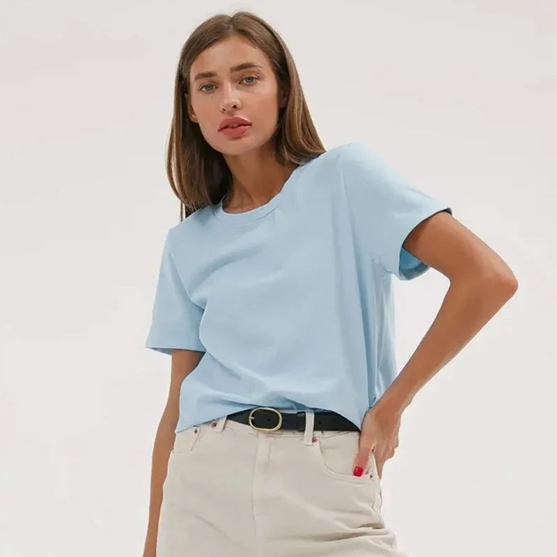 3XL 4XL 100% Cotton Women's T shirt ,Oversized Casual Solid Tees,Short Sleeve Summer Top,Plain Streetwear Quality Basic Clothing