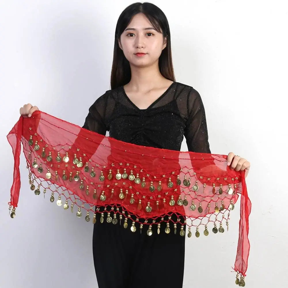 Thailand/India/Arab Dancer Skirt Women Sexy Belly Dance Hip Scarf Wrap Belt Dancer Skirt Female Show Sequins Tassels Costumes