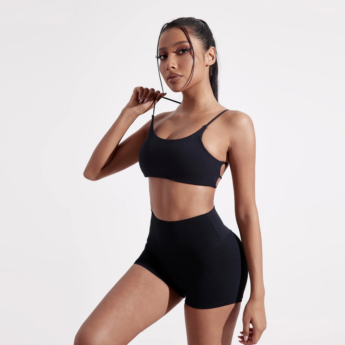 Solid Color Gym Yoga Underwear Women Cross Back Straps Fitness Bra High Strength Tight Sport Top Comprehensive With Chest Pad