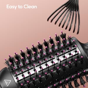 KIPOZI Hot Air Brush 4 in 1 Hot Air Comb Reduces Frizz Static Electricity Hair Dryer Blow Dryer Brush Create Voluminous Curls
