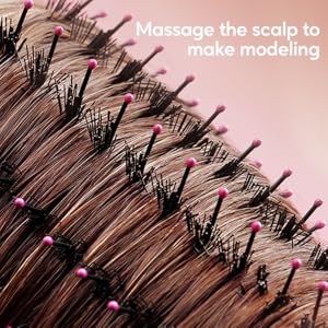 KIPOZI Hot Air Brush 4 in 1 Hot Air Comb Reduces Frizz Static Electricity Hair Dryer Blow Dryer Brush Create Voluminous Curls