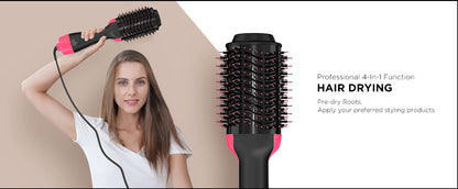 3IN1 Hot Air Brush One-Step Hair Dryer Styler and Dryer Blow Dryer Brush Professional Heating Comb 1000W Straightener Hair Comb