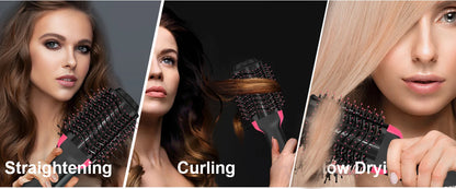 3IN1 Hot Air Brush One-Step Hair Dryer Styler and Dryer Blow Dryer Brush Professional Heating Comb 1000W Straightener Hair Comb