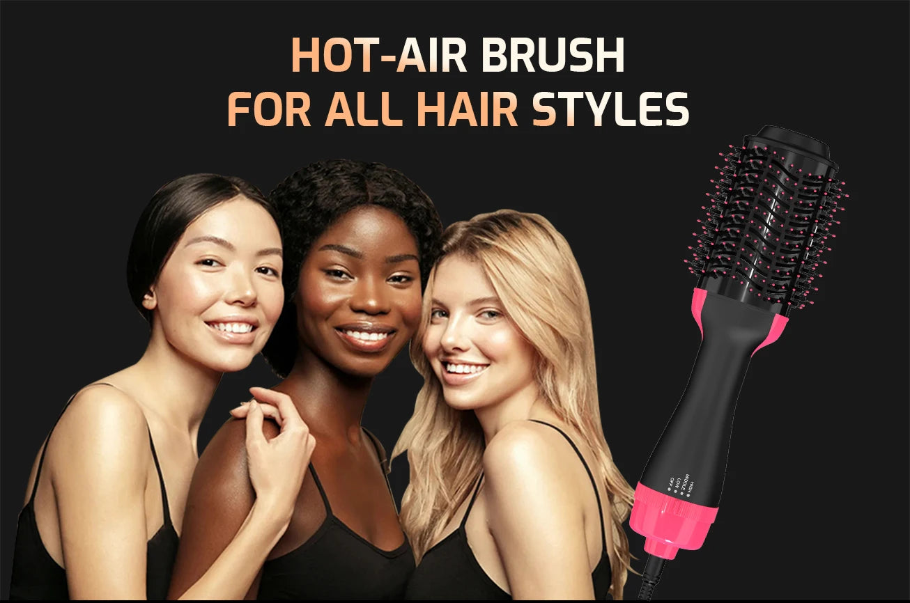 3IN1 Hot Air Brush One-Step Hair Dryer Styler and Dryer Blow Dryer Brush Professional Heating Comb 1000W Straightener Hair Comb