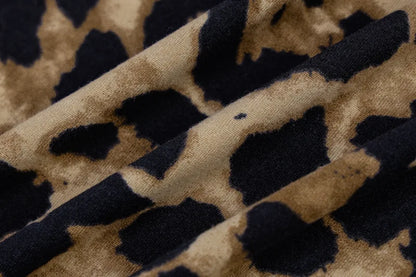 leopard print sleeveless V-neck sexy midi dress spring women fashion streetwear Christmas party outfits