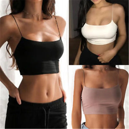 2025 New Fashion Women Sexy Crop Tops Solid Summer Camis Women Casual Tank Tops Vest Sleeveless Crop Tops blusas