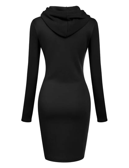 Ladies Dress Autumn Women Hooded Dresses Hoodies Women Sweatshirts Women Hoodies Dress Tops Ladies Clothing