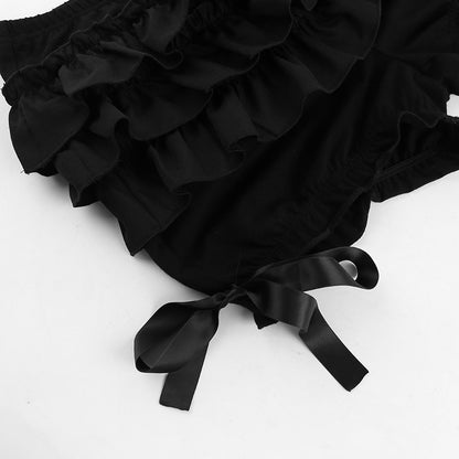 AltGoth Mall Goth Hotsweet Shorts Women Aesthetic Y2k E-girl Cute Sweet Fairycore Grunge Lace Bow Patchwork High Waist Shorts