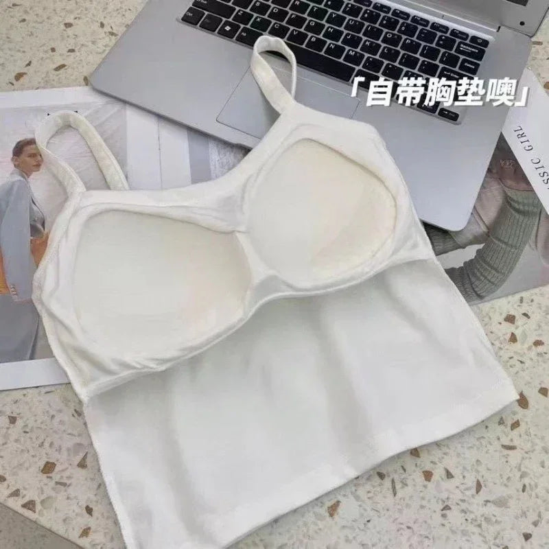 Crop Top Women Sexy Sleeveless Tops Fashion Female Underwear Lady's Camisole Girl Basic T-shirt Vest Lingerie Bras Tube Tops New