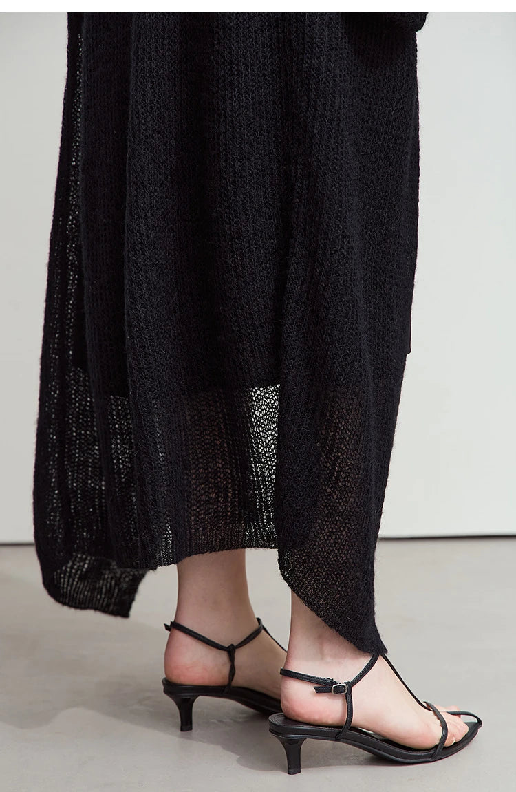 AMII Minimalist Long Sweater Cardigan For Women 2025 Spring New Casual Office Lady Knitted Coats Loose Female Cardigan 12551045