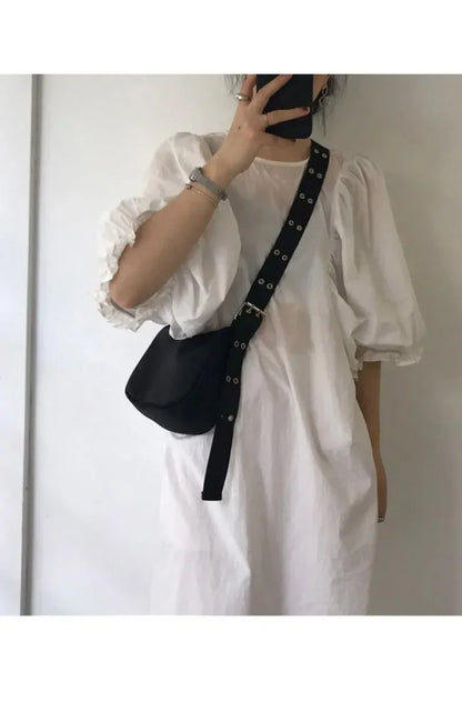 Women Armpit Bag New Nylon Bucket Fashion Solid Zipper SOFT Shoulder Bag Purses and Handbags Luxury Designer Black Tote Bag