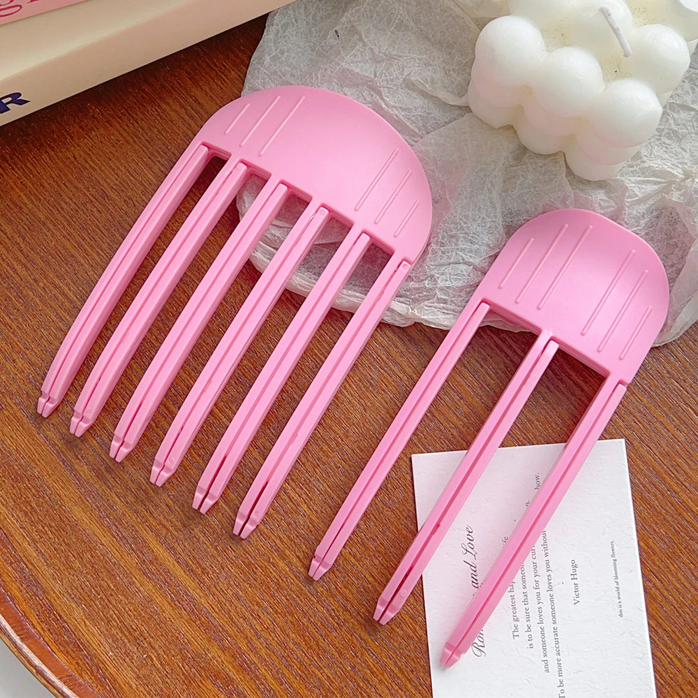 1/2pcs Korean Fluffy Hair Roots Clips Comb Lazy Hair Top Styling Curling Barrel Portable Hairs Clip Volume Wind Sculpting Comb