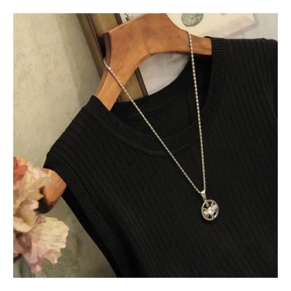 Korea Knitted Vests Women Top Summer Sleeveless Blouse Women O-neck Knitted Blouse Shirt Clothes Women Tops
