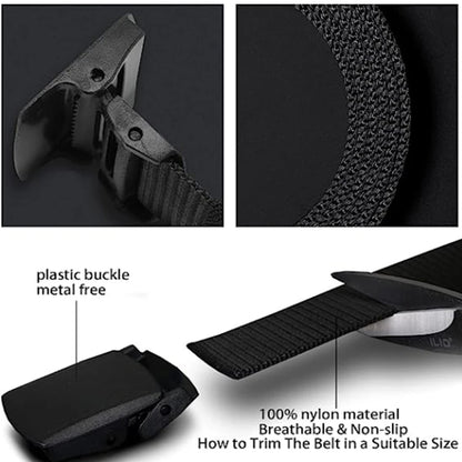 8 Colors Men Female Belts Military Nylon Adjustable Belt Outdoor Travel Tactical Waist Belt with Plastic Buckle for Pants 120cm