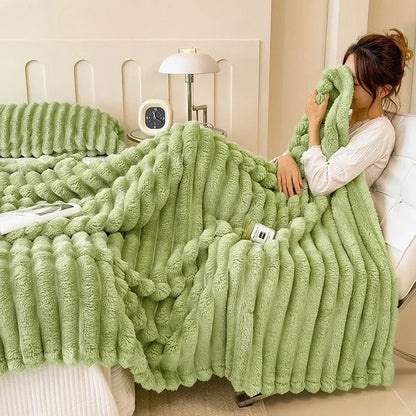 Winter Tafu Velvet Children's Comfortable Blanket Thick Coral Fleece Throw Blankets Adults Office Nap Blanket Sofa Small Cover