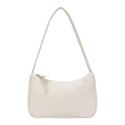 1Pc Retro Forearm Bag Women's Bow Handbag PU Leather Bag For Outdoor shopping