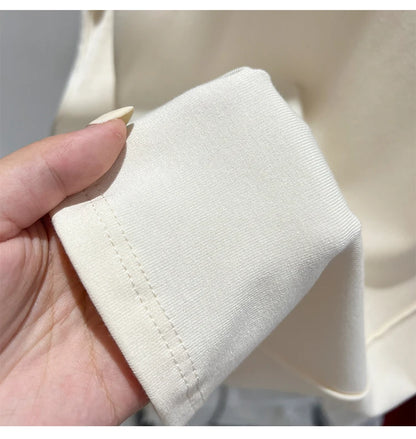 AOSSVIAO 2025 Summer white T-shirt Cotton female short-sleeved student versatile loose half-sleeve t-shirt Harajuku top trend