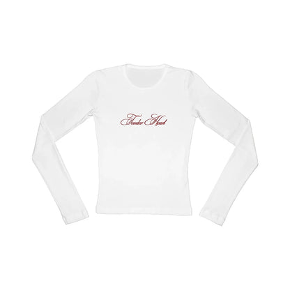 Y2K Emo Girl Gothic Letters Printed Casual Long Sleeve T-Shirt Harajuku Retro Punk Rock Hip Hop Aesthetic Top Women's Streetwear