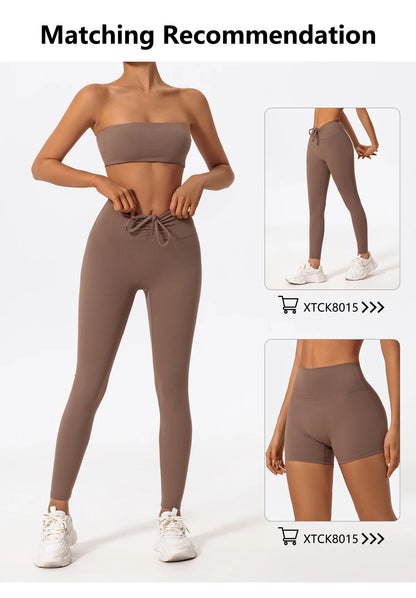 Strapless  Sports Bra Gym Top Women Quick-Drying Yoga Clothes Women Tube Top Fitness Chest Wrap Underwear Workout Bra Female