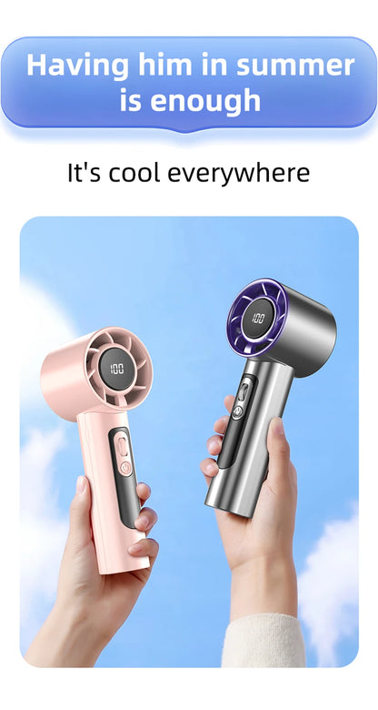 Xiaomi Handheld Portable Fan 100 Wind Speeds Adjustable Usb Charging Mini Outdoor Portable Turbo Long-lasting High Speed Fan