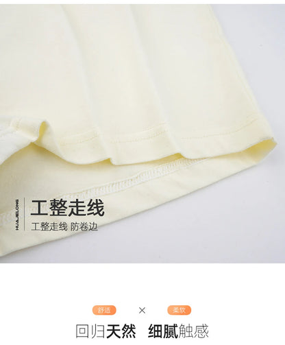 3PCS/Pack 100% Cotton Multicolor Solid Women's Boxer Knit Breathable Panties Underwear Soft High Elastic Mid-rise Thin Boyshorts