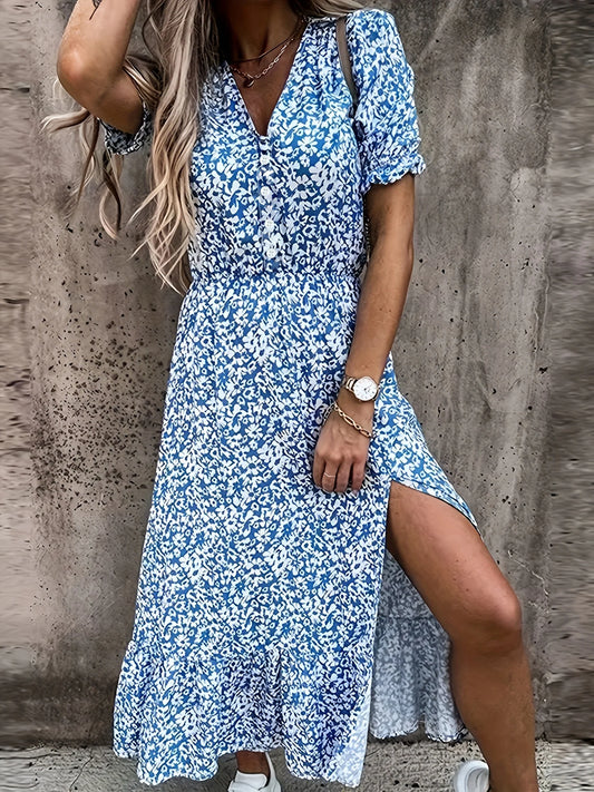 Women's Oversized Woven Dress Casual Bohemian Maxi Summer A-Line Long Dress with Pockets Full Length Clothing