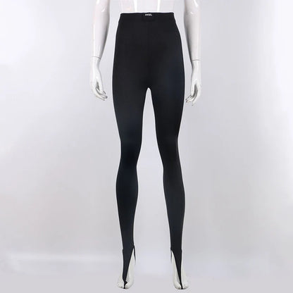 Korean Fashion Winter Black High Waisted Skinny Y2K Women Pants Sexy Glitter Casual Club 2022 Leggings Pants Long