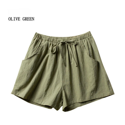 Casual Linen Shorts Women Gym Workout Shorts Cotton Short Pants High Waisted Black Ladies Short Femme Women Shorts Sport Femme