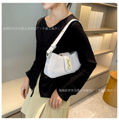 Texture Stone Patterned Armpit Bag 2025 New Simple Single Shoulder Women's Bag Temperament Crossbody Bag Small Fragrance Style