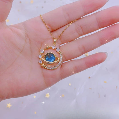 Collares Para Mujer Delicate and Beautiful Starry Pendant Necklace With Micro-Inlaid Zirconium Luxury Pendants Кулон